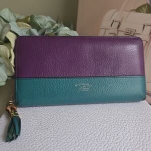 Gucci Bamboo Japanese Exclusive 2-Tone Long Continental Wallet GUC